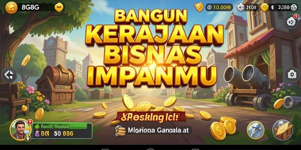 Screenshot gameplay 8G8G dengan elemen Tycoon yang menarik.