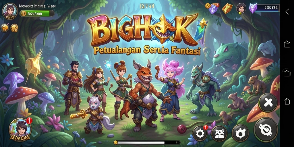 Gameplay seru BIGHOKI di dunia petualangan fantastis.