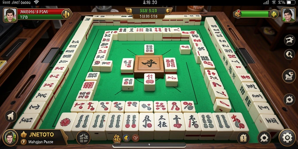 Tangkapan layar gameplay JNETOTO menampilkan momen seru saat bermain Mahjong.