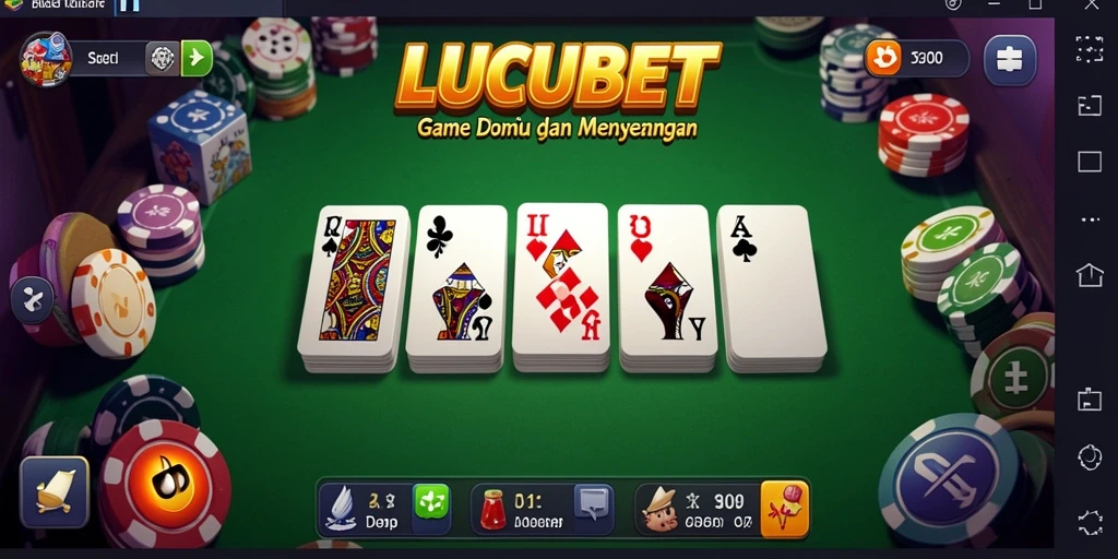 Tampilan gameplay seru di LUCUBET, game Domino yang menarik.