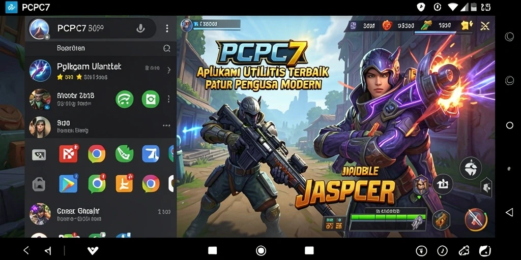 Tangkapan layar utama PCPC7 yang menampilkan antarmuka aplikasi Utility.